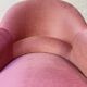 Fauteuil crapaud rose vintage