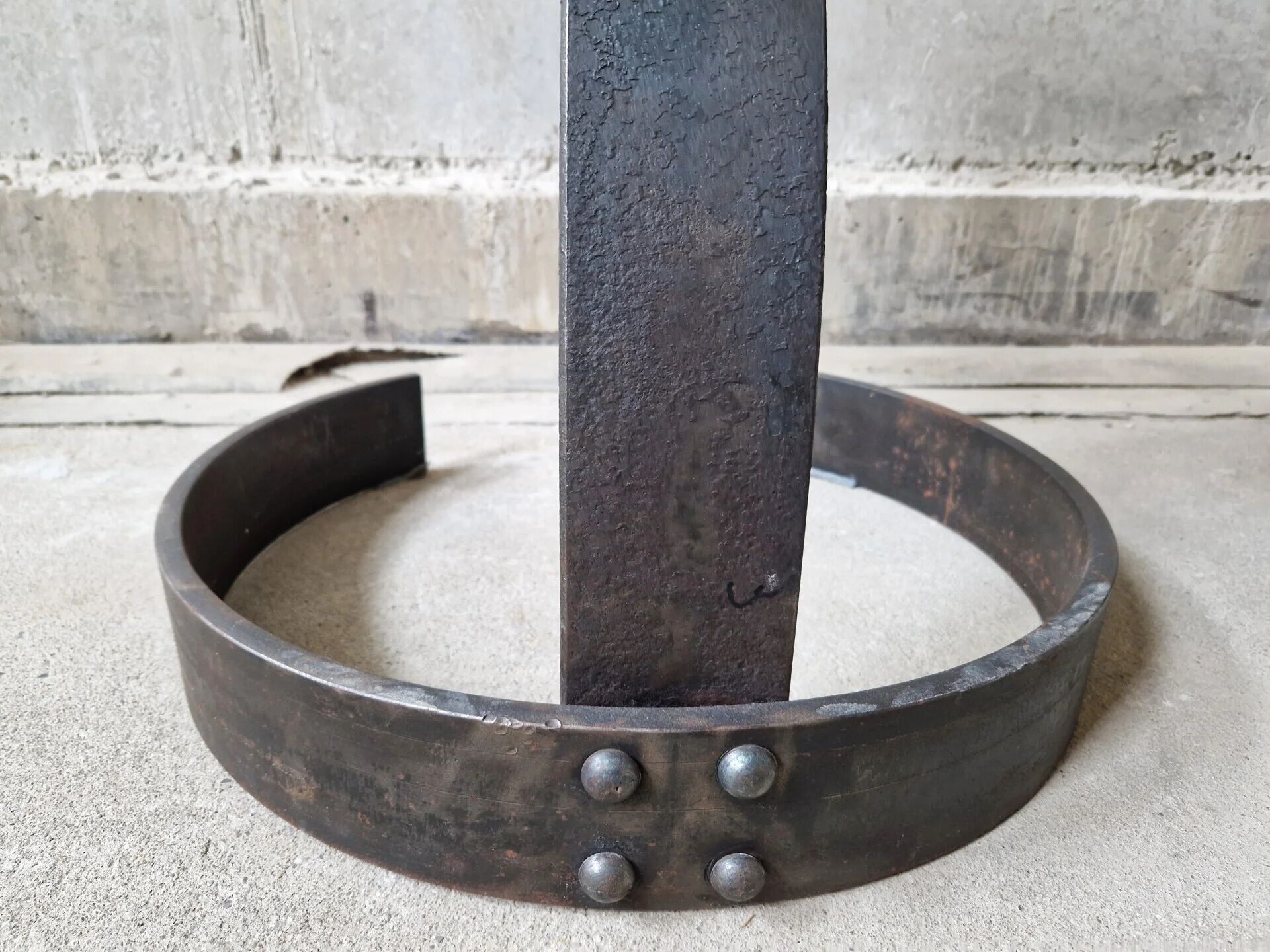 Unique set of 4 metal tractor seat chairs, 1990