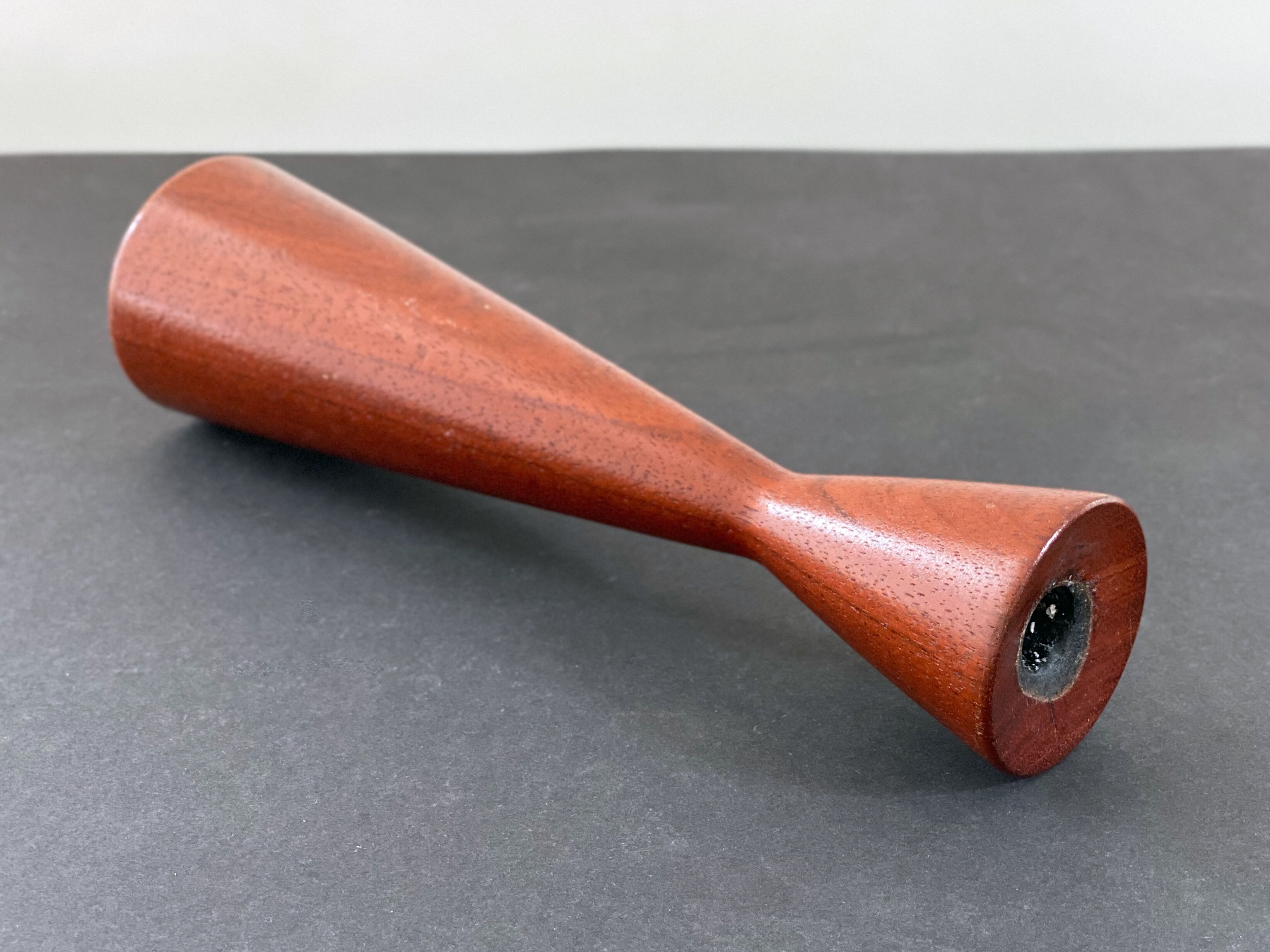 Vintage wooden candle holder, "tulip" candle stick