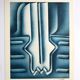Jacques poli, the fire iii, 1978. original lithograph signed in pencil.