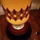 Floor lamp base ceramic ball vintage and aluminum brush 1970