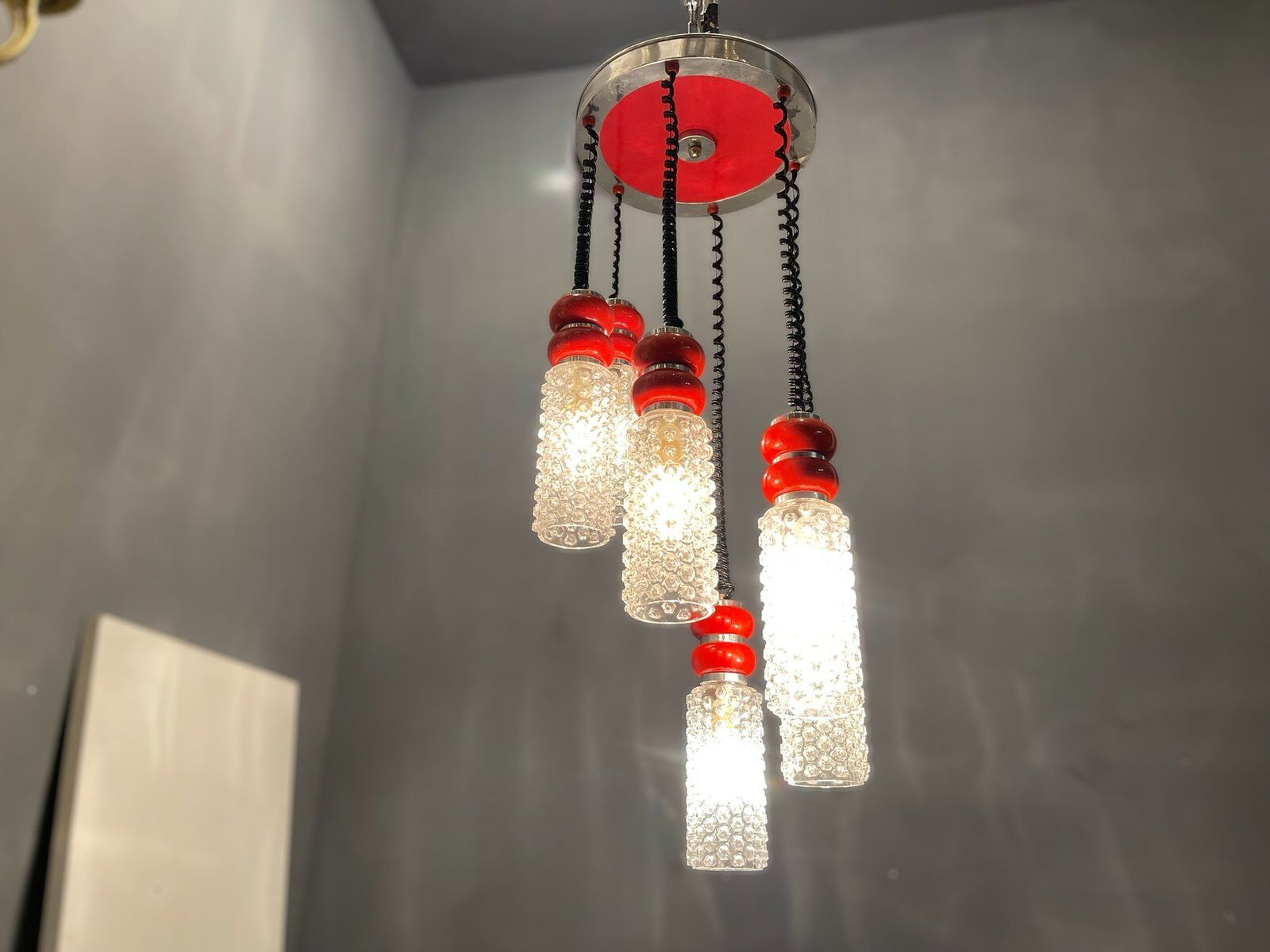 Crystal light pendant 1970s