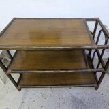 Large rattan console shelf/side table/TV/hi-fi unit