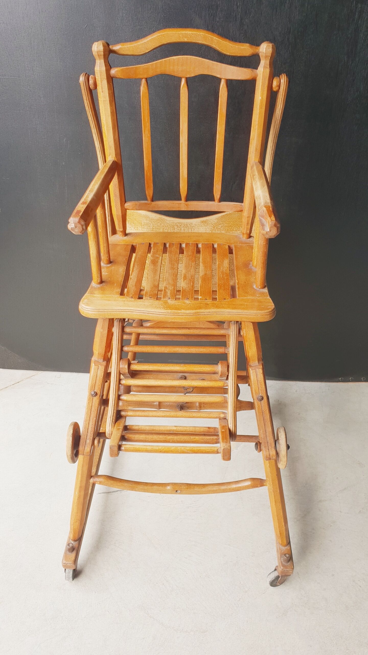Vintage transformable baby high chair