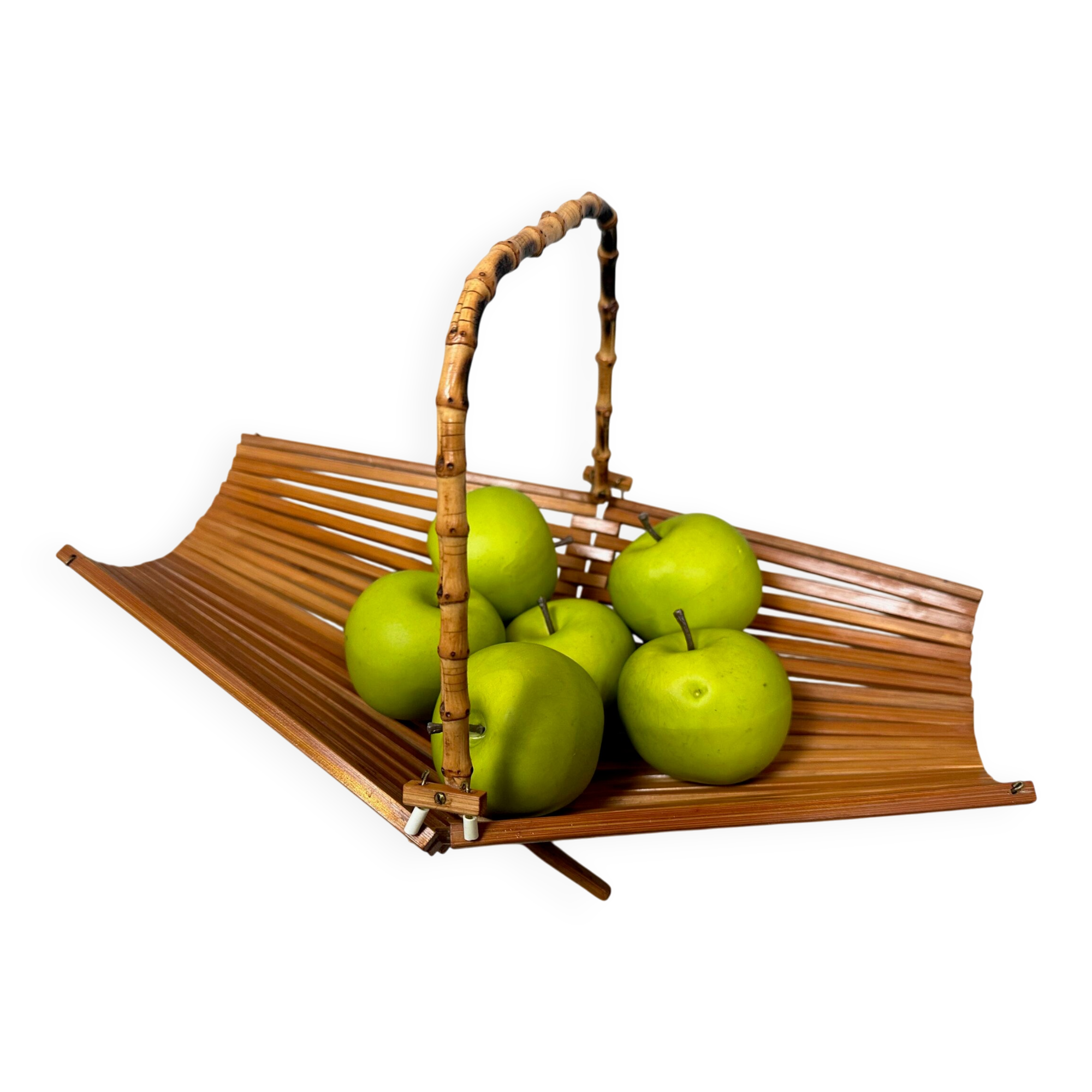 Vintage foldable fruit bowl – bamboo