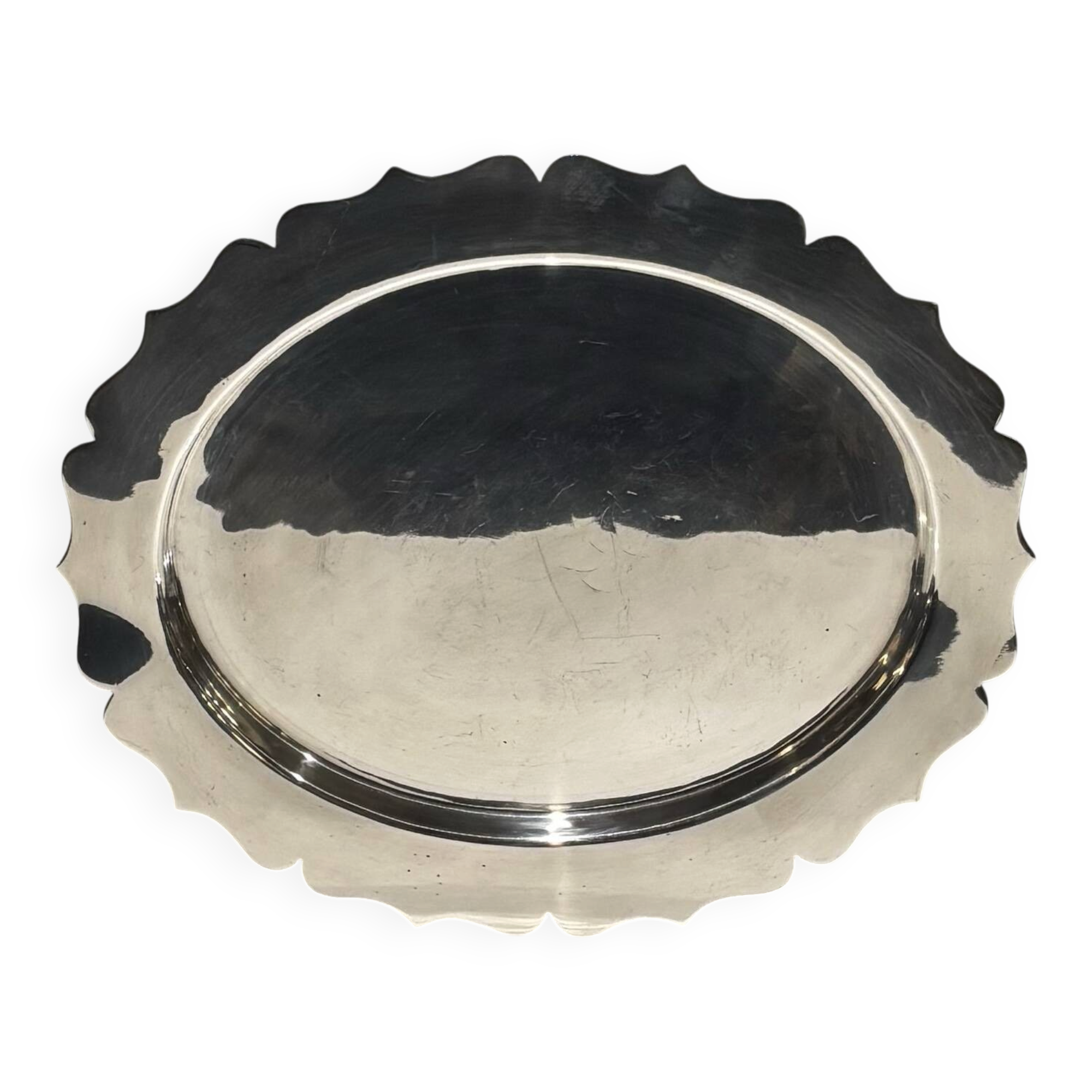 Vintage oval silver-plated tray J.B. Chatterley & Sons – Birmingham