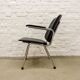 Black Leatherette Dutch Design Gispen Armchairs by Martin de Wit, 1960s.