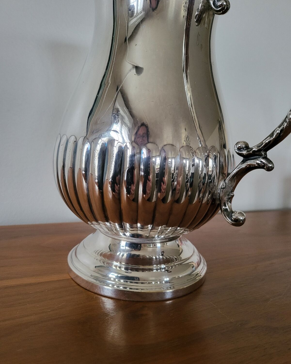 Old Silver-Plated Metal Jug