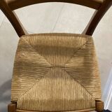 Set of 4 chairs Wood and straw