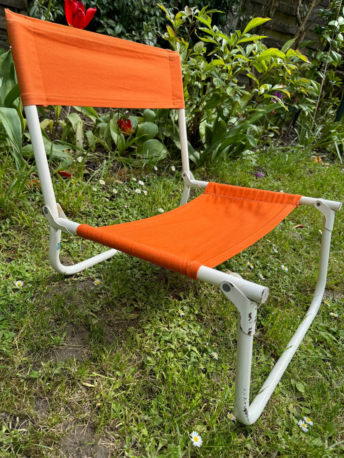 Vintage folding camping chair