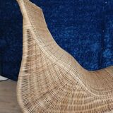 Wicker and rattan lounge chair by Carl Ojerstam for Ikea circa 1980/1990