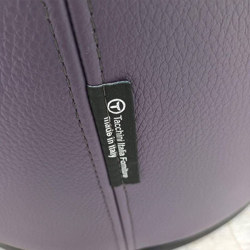 Girola armchair from Tacchini in purple leather