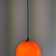 Orange opaline ball pendant from the 60s/70s
