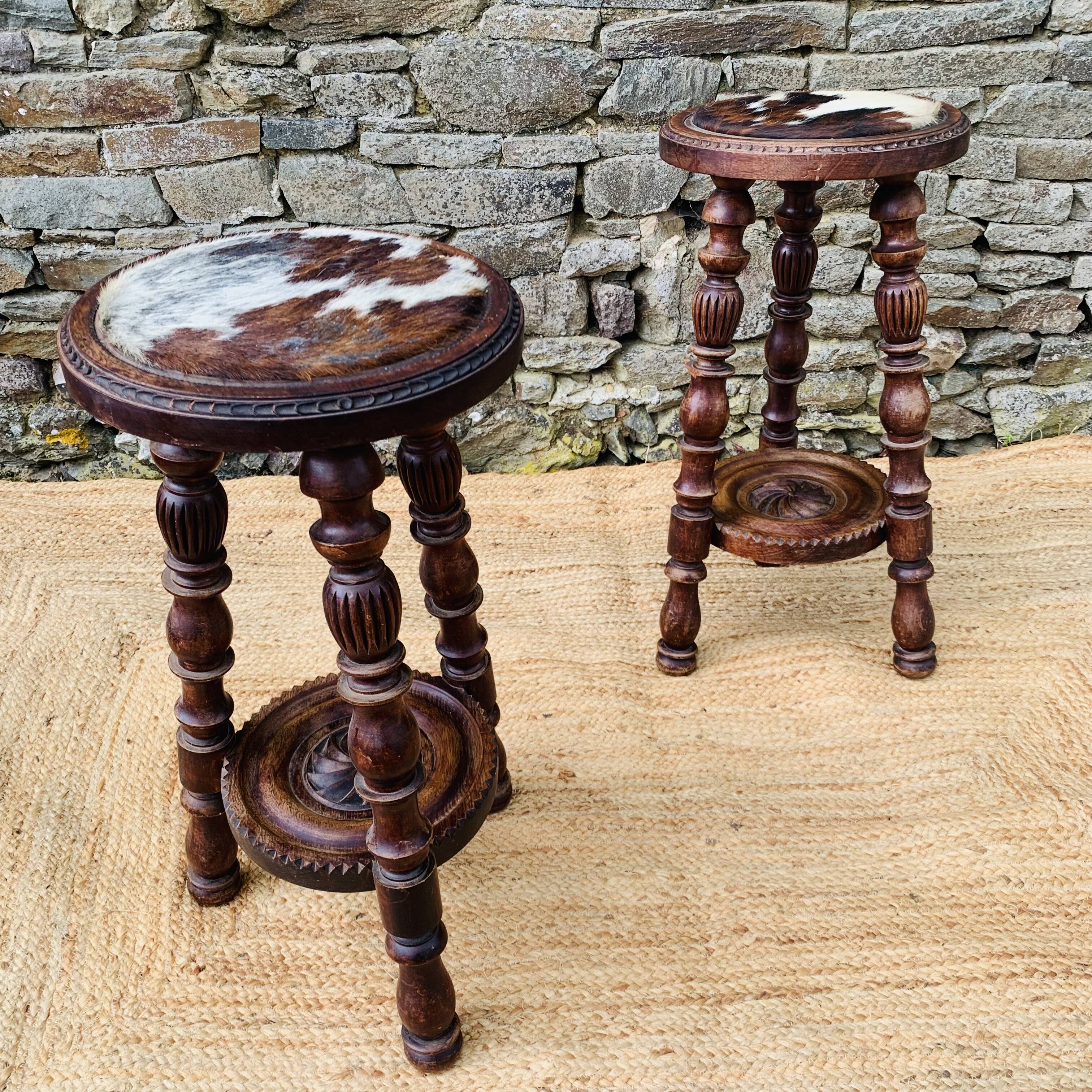 Pair of high stools