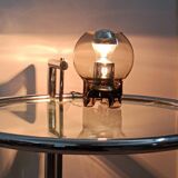 Smoked glass table lamp by Sussmuth Leuchten 1970s