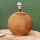 Pied de lampe lenticulaire en terre cuite