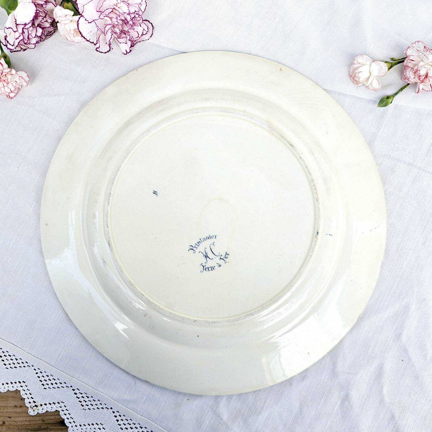 Round dish "Printanier" Terre de Fer