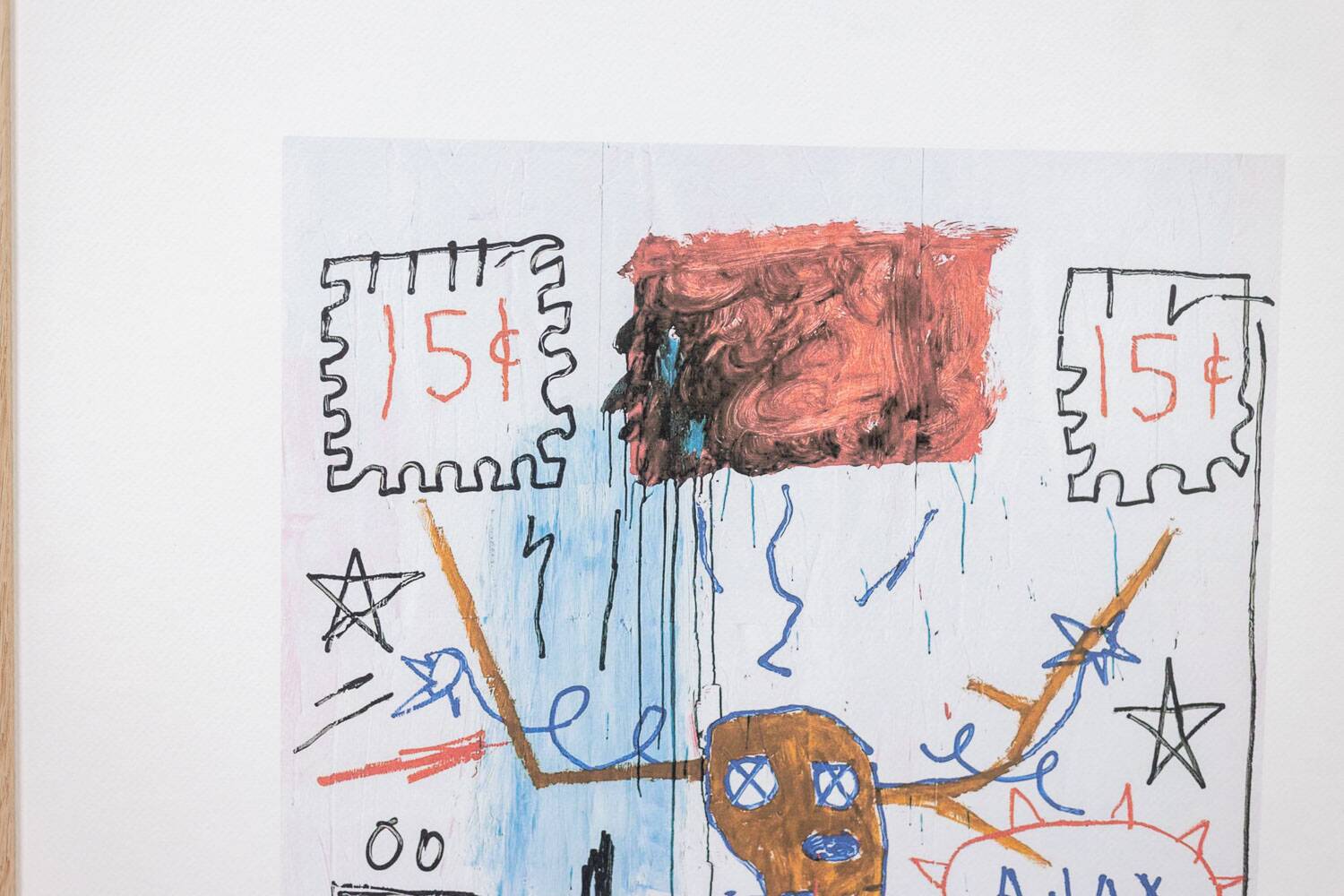 Jean-Michel Basquiat. Sérigraphie en couleurs numérotée. Années 1990.