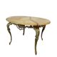 Table basse ronde vintage en laiton doré