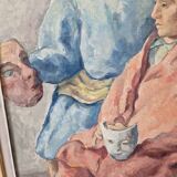 Raymond Rochette (1906-1993), painter of the Creusot factory - Oil on canvas mounted on panel