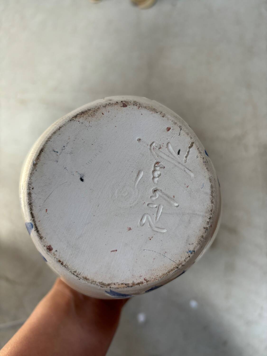 ceramic Vase decorated with Face 22cm