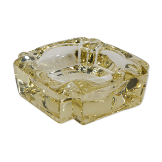Yellow crystal ashtray