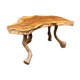 Brutalist coffee table in solid olive tree, period around 1960