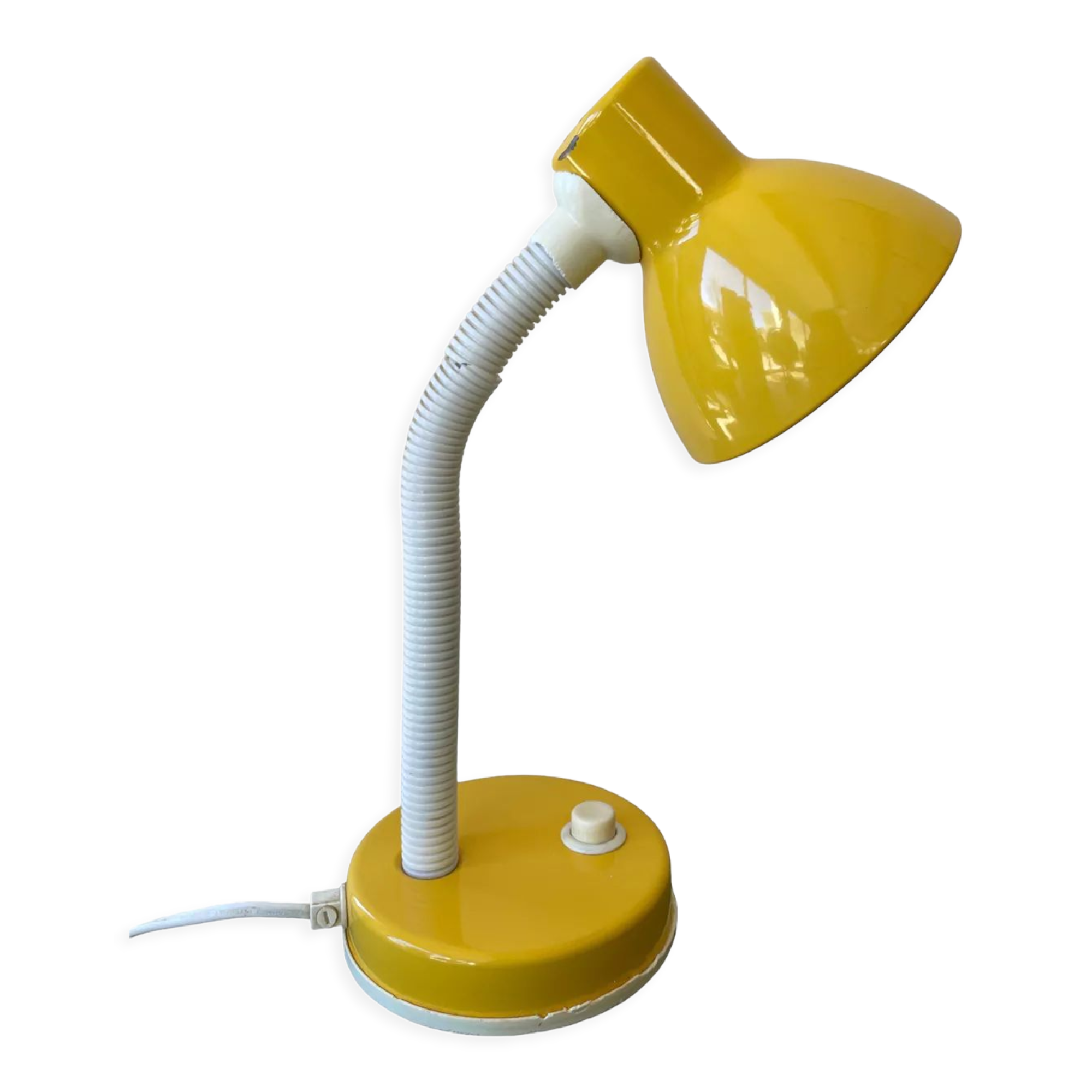 Desk lamp vintage yellow color 90s