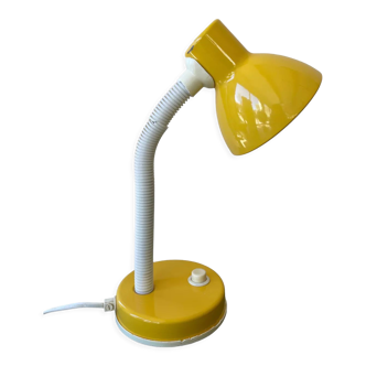 Lampe de bureau couleur jaune vintage années 90