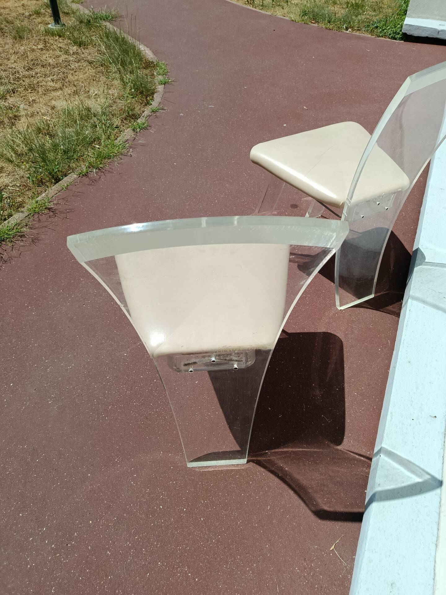70s plexiglass lucite chairs