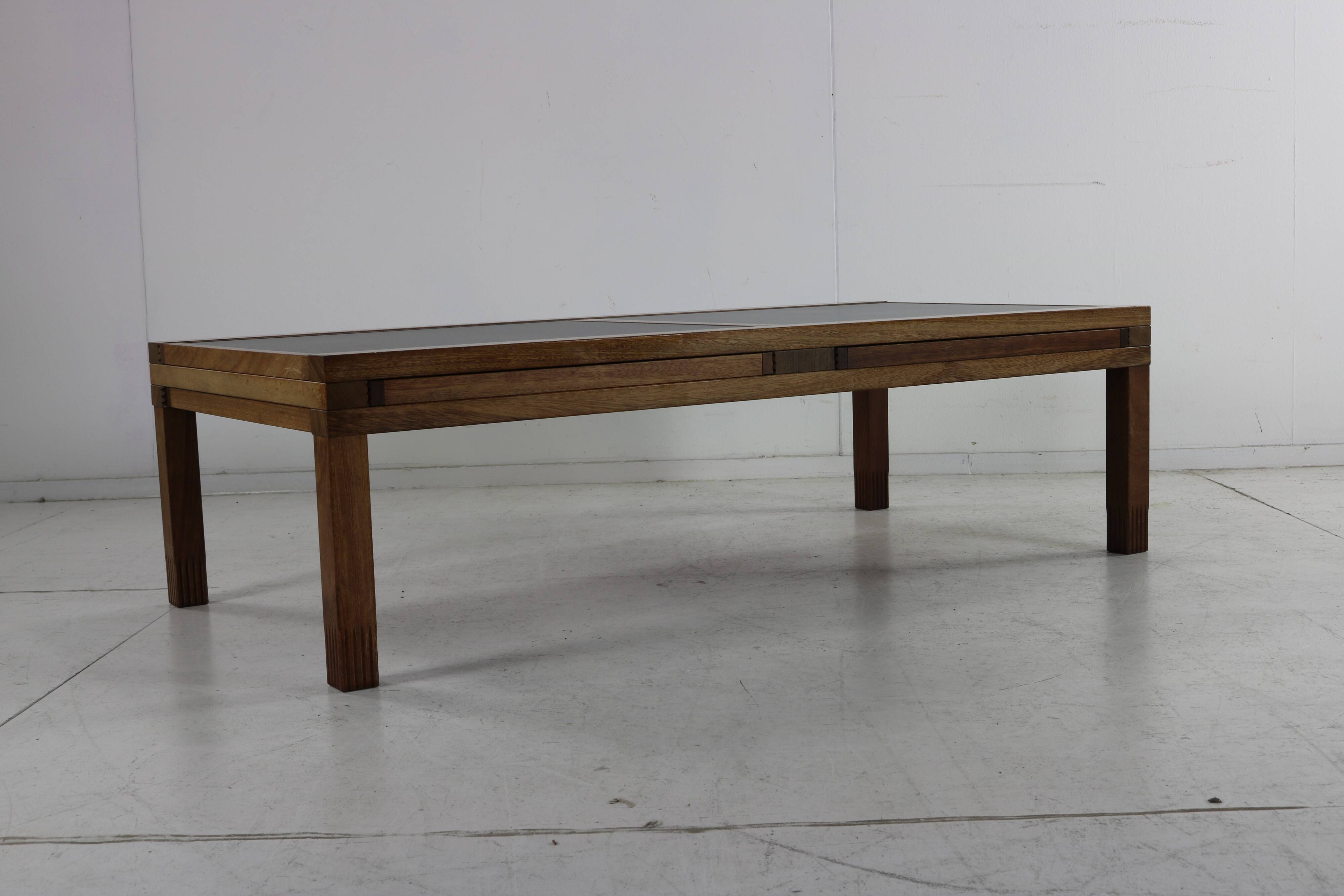Eighties design coffee table by Bernard Vuarnesson for Bellato