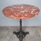 Table bistro period art Nouveau 1900 cast and marble