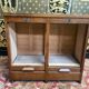 Oak notary curtain binder cabinet 1950