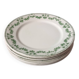 Lot of 7 Badonviller champagne half porcelain plates