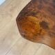 Rustic bench in solid elm, wabi-sabi style, mid-20th century.