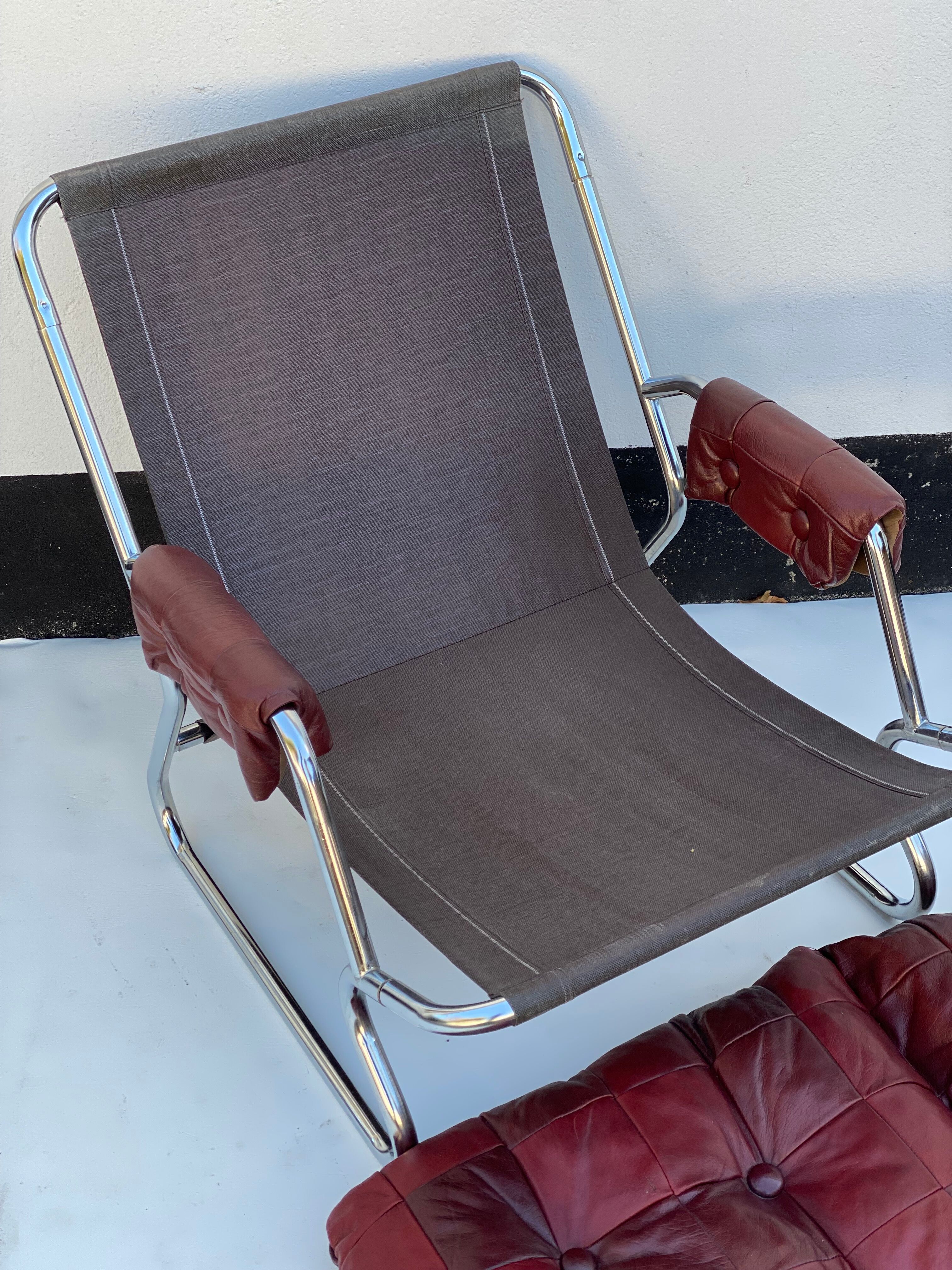 Vintage Scandinavian Leatherette Lounge Chair