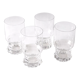 4 high crystal whisky glasses