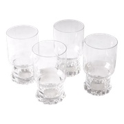 4 verres à whisky hauts en cristal