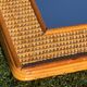 Bamboo and woven wicker mirrors in the style of Dior, 1960s-70s. Set of 2.