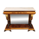 Console en marqueterie espagnole avec plateau en marbre du 19ème siècle