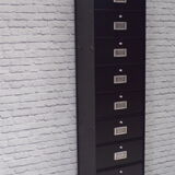 Column filing cabinet with flap