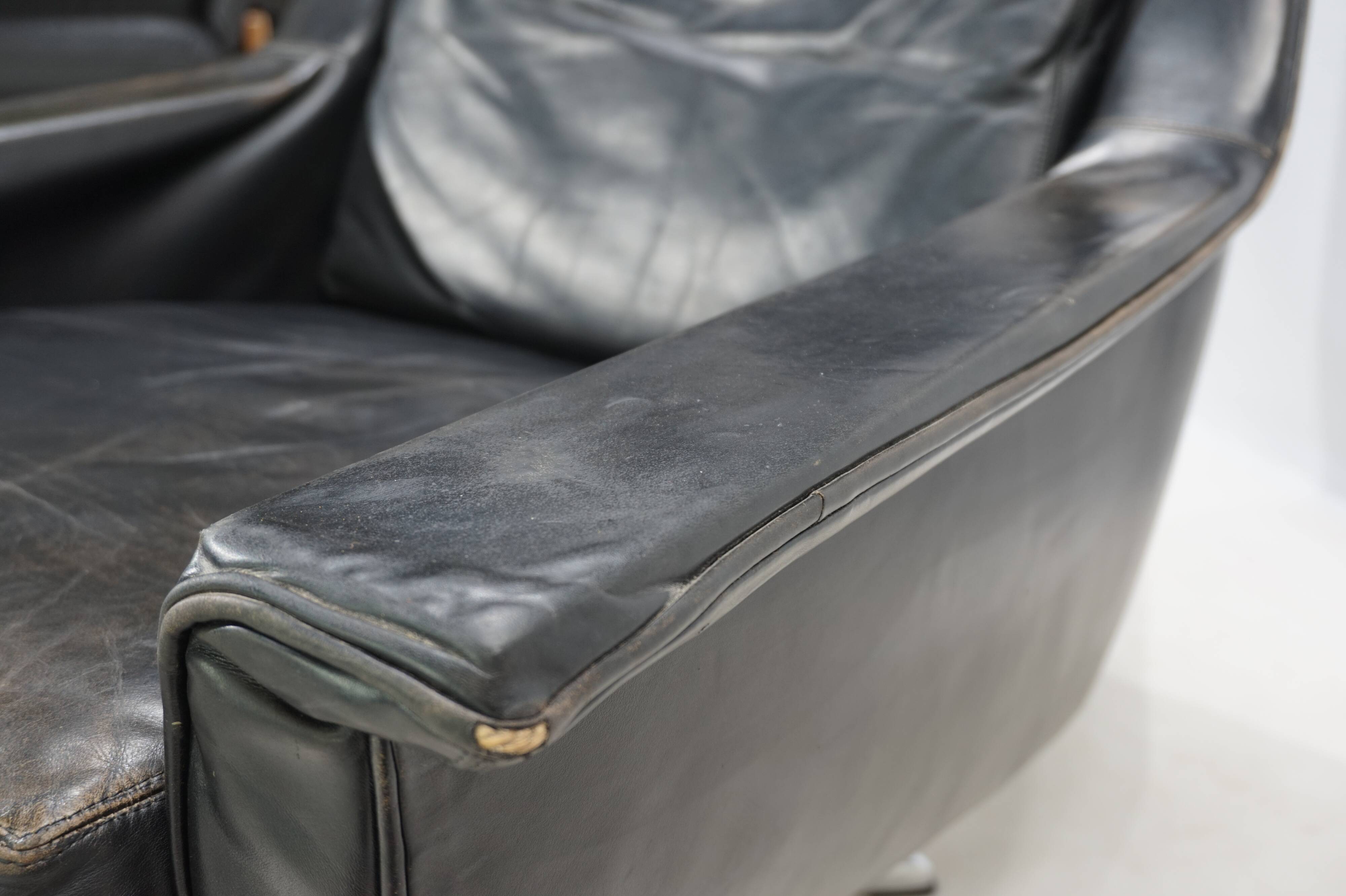 ESA 802 leather lounge chair by Werner Langenfeld, 1960