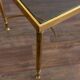 Table basse vintage en laiton fabriquée en France, 1950s