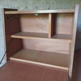 Vintage secretary 1960s inclined design light wood compass feet