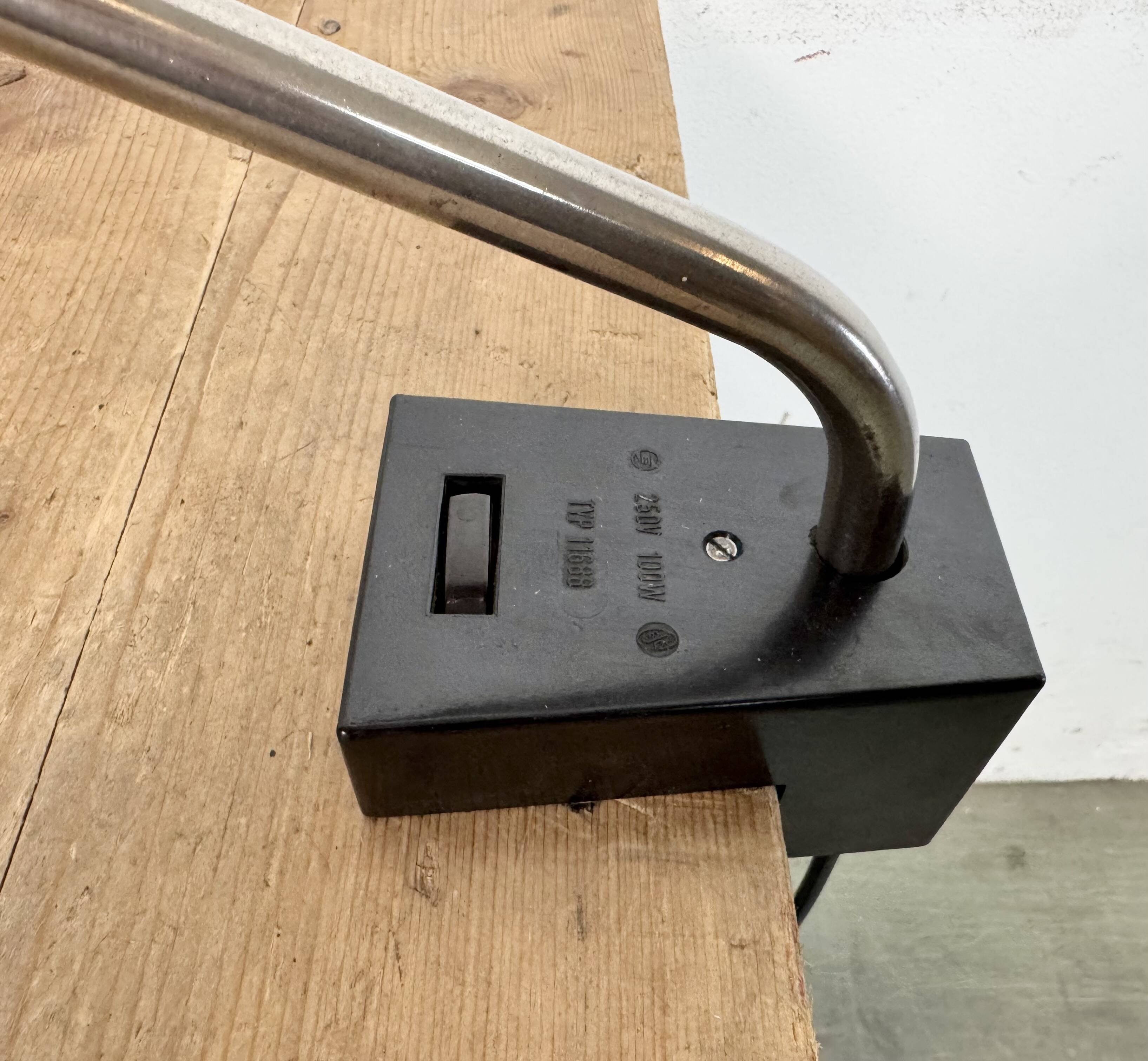 Lampe de bureau industrielle grise d'Elektrosvit, années 1970