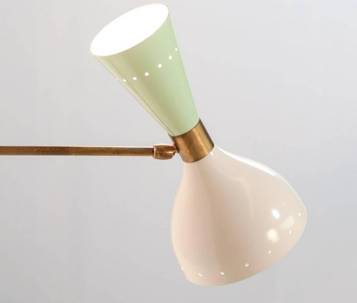 Wall lamp moonlight white & green sage articulable