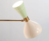 Wall lamp moonlight white & green sage articulable