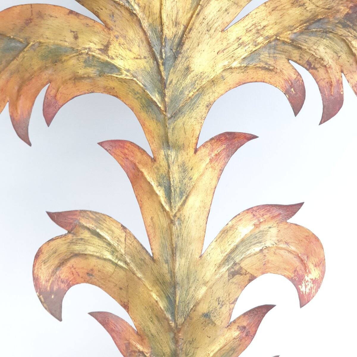 Large pair of painted metal wall lights, 1970s Italy.