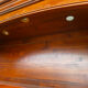 Library in solid cherry wood with integrated lighting - Made in the 20th century