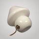 Mushroom Table Lamp Murano Glass White Spiral Modern Design 1970